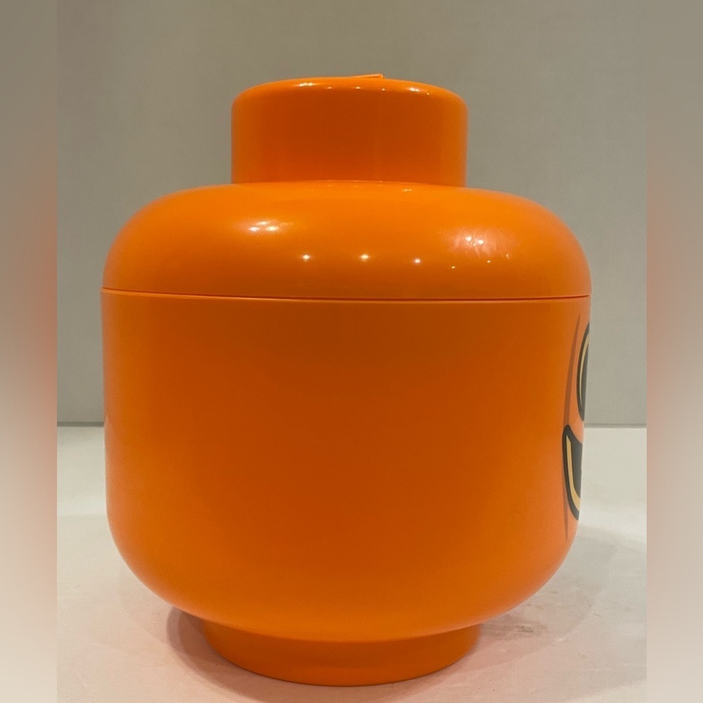 Lego Pumpkin Head Jack-o-lantern Orange Storage Container Small - Picture 4 of 9